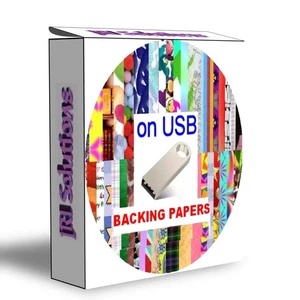 3700 BACKING PAPERS SHEETS CARD MAKING ,TOPPERS, CRAFT MENU DRIVEN on USB - Picture 1 of 1