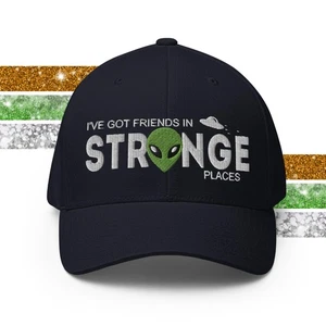 Alien UFO Friends in Strange Places Fitted Flexfit Baseball Hat for Men Women - Picture 1 of 65