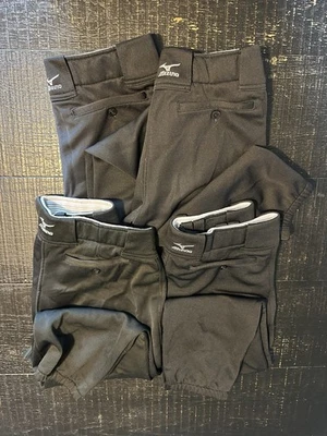 4 Pair Of Black Mizuno Softball Pants - Image 1 of 4