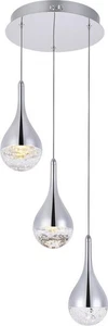 Crystal 3-Light Ceiling Fixture in Chrome - Picture 1 of 1