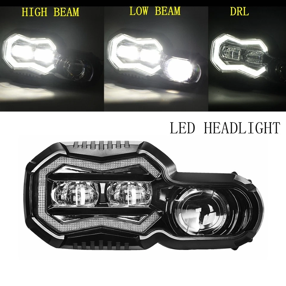 LED Headlights Assembly Daylight Running Light DRL Kit For BMW F700GS 2011-2018 - Image 1 of 4
