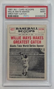 Nu-Cards Scoops 1961 - Willie Mays #427 Willie Mays hace la mejor captura - Imagen 1 de 2