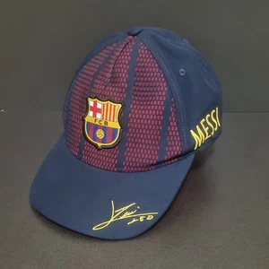 Barca FCB Leo Messi Strapback Hat Cap Embroidered Soccer Futbol #10 OSFM VGC - Picture 1 of 9