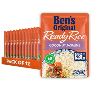 Ready Rice Coconut Jasmine Flavored Rice, Easy Dinner Side, 8.5 oz Pouch (Pac... - Picture 1 of 7