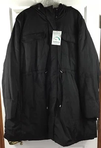 Torrid Winter Parka Women’s Plus 4 (4X, 26) Deep Black Full Zip Fur Lined Hooded - Picture 1 of 8