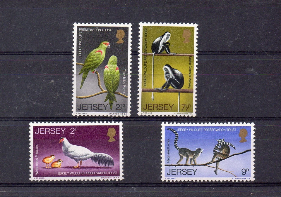 Jersey fauna diversa Aves Monos Serie del año 1971 (W-209) - Imagen 1 de 1