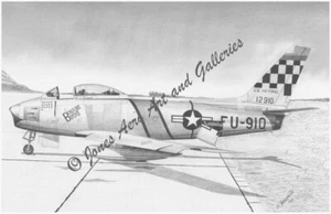 Capt Joseph McConnell's F-86 "Beauteous Butch II" Giclee prints by Willie Jones - Picture 1 of 2
