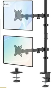 Vertical Dual Monitor Arm Desk Mount for 17" to 35" Screens, Stack Height - Bild 1 von 8