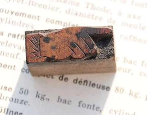 POINTING HAND FINGER letterpress wooden printing block wood print printer's font - Picture 1 of 1