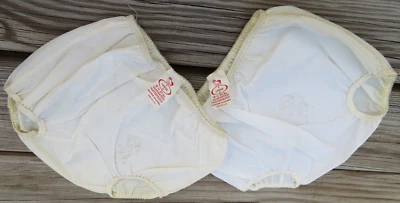 Nos Vintage 2 Large Baby Infant Rubber Panties Waterproof Underwear Angel Cherub - Image 1 of 4