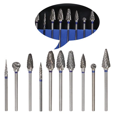 10X Dental Lab Polishing Bur Drills Tungsten Steel Carbide Cutter Burs 2.35MM - Image 1 of 4