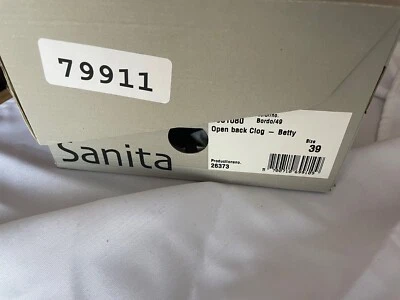 Nuevo en caja, zueco trasero abierto Sanita para mujer, Betty, cuero rojo, 39 Foto 1 de 4