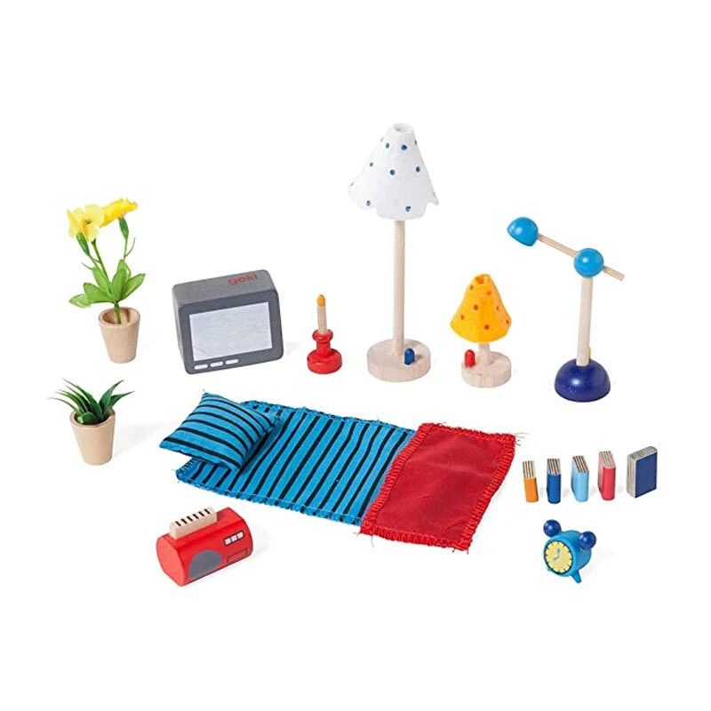 goki 51934 Wohnzimmerzubehör für Puppenhaus Holz - Bild 1 von 1