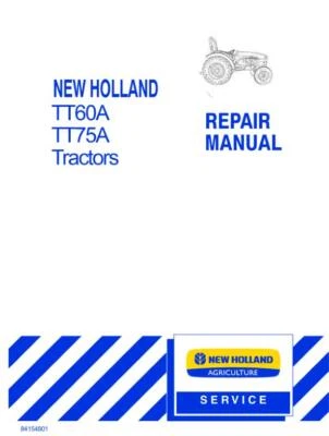 Libro taller reparación manual tractor New Holland TT60A, TT75A Foto 1 de 4