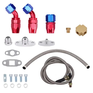 1 Set Oil Feed Line Oil Return Drain Line For T3 T3 /T4 Oil Cooled Turbocharger - Picture 1 of 11