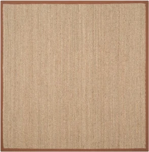 Safavieh Natural Fiber Seagrass Natural / Brown Area Rug 6' x 6' Square - Picture 1 of 2