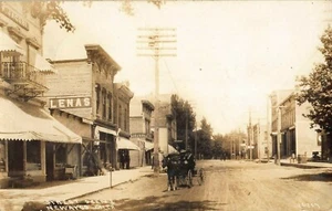 J2A57: STREET VIEW EN NEWAGO, MI: RPPC/POSTAL 1915 MATASELLOS - Imagen 1 de 2