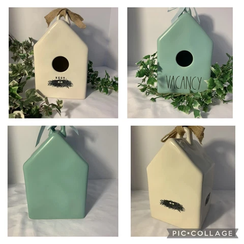 Rae Dunn Artisan Collection Bird  House Nest Vacancy Farmhouse Magenta EUC Cover