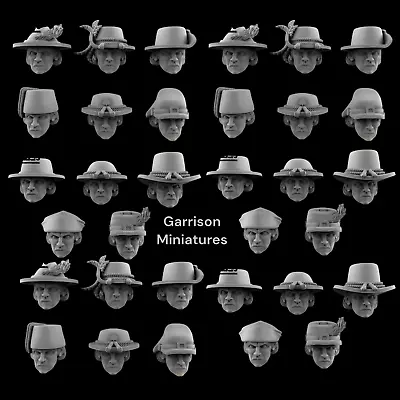 GARRISON MINIATURES American Civil War Heads Ideal Conversions Kitbashing X32 28mm (1/56) Wargames