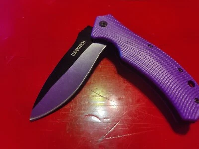 Wartech фиолетовый ручной открытый флиппер карманный нож с огнем стартер турист выживания - Изображение 1 из 4