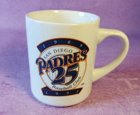 San Diego Padres Souvenir Coffee Mug 25th Anniversary Baseball Club MLB Cup 1993 Cover