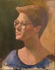 Original Art 11x14 Oil Painting Girl Woman Portrait Alla Prima Collector Sallows