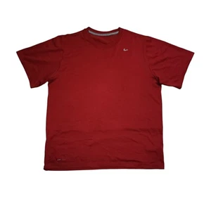 Nike Shirt Mens Medium M Dri-Fit Crewneck Short Sleeve T-Shirt Red FLAW - Picture 1 of 24