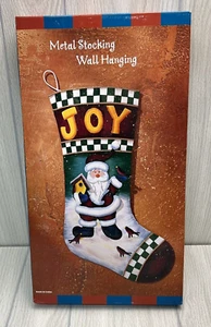 Metal Stocking Wall Hanging Decor by Costco Joy Santa 3D Decor - Picture 1 of 5