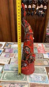  1 corno pulcinella terracotta 37 cm porta fortuna napoli amuleti horn charms - Picture 1 of 1