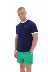 T-shirt classica girocollo Fila Marconi uomo Essential Ringer cotone intage - Foto 1 di 21