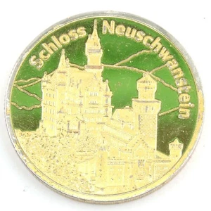 Schloss Neuschwanstein Gluckstaler Deutschland Germany Elefant Münze Medaillon - Bild 1 von 3