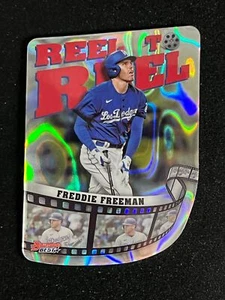 2023 Bowman's Best FREDDIE FREEMAN CARRETE A CARRETE REFRACTOR DE LAVA TROQUELADO 46/50 - Imagen 1 de 2