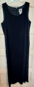 R&M Richards by Karen Kwong  Navy Dress Maxi Size14 fully lined evening out Vtg - Picture 1 of 11