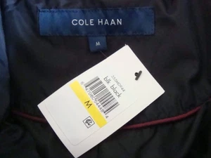 NWT COLE HAAN High Collar Belted Front Zip Quilted Down Fill Coat Jacket Sz M - Bild 1 von 8