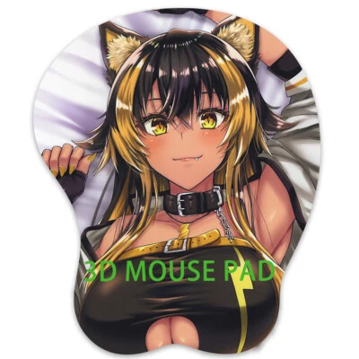 3D Mousepad Oppai Mouse pad with Wrist Rest Pain Relief Anime Manga pad chloe - Image 1 of 4
