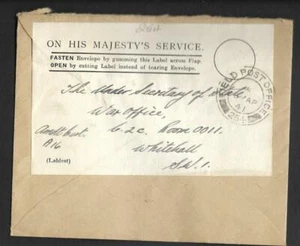 GB, CUBIERTA A UNDER SECRATARY, OFICINA DE GUERRA, FPO Nº 254 - Imagen 1 de 1