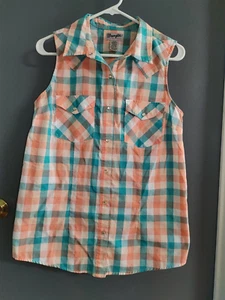 Wrangler Damen Medium Wrancher Shirt Pearl Snaps ärmellos mehrfarbig - Bild 1 von 11