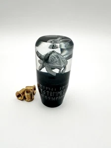 Silver Viking Rune Weighted Manual Stick Shift Knob | JDM Resin Gear Custom - Picture 1 of 4