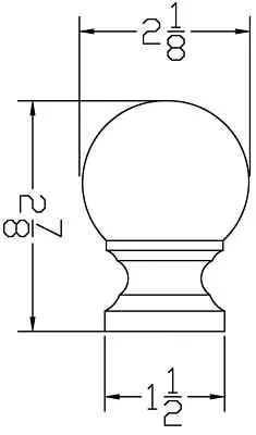 Melrose мяч Finial 2 7/8 в высоту x 2 1/8 в ширину набор из 4 - Изображение 1 из 2