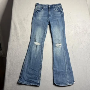 Anthropologie Pilcro Jeans Damen 27 The Low-Rise Icon Flare Blau Distressed Crop - Bild 1 von 13