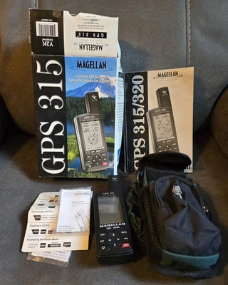 Magellan GPS 315 12 Channel Navigator, Manuals & GPS Outfitters Case Bundle - Image 1 of 4