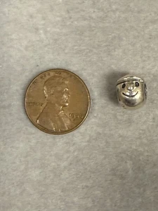Vintage lächelndes Gesicht Mann Kopf 925 Sterling Silber Classic Charm Bead 7096 - Bild 1 von 5
