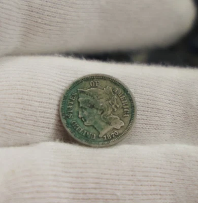1870 US 3 Cent Nickel (CN) VG (Clean, Corrosion) - Image 1 of 2