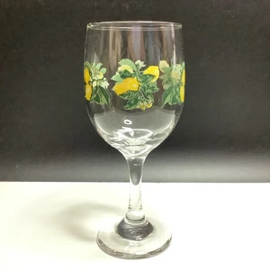 6 Libbey Zitronenmotiv Klar Stiel Weingläser 12 Unzen 7" Hoch (auch Royal Norfolk) - Bild 1 von 5