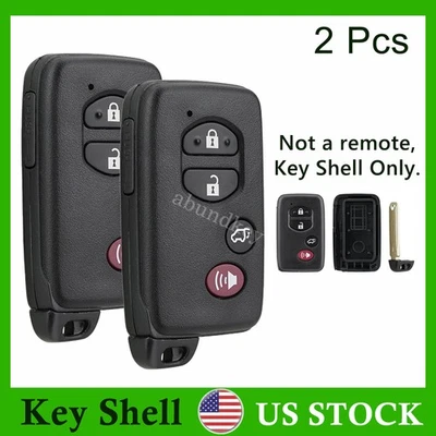 2 para Toyota Highlander 2008-2013 Venza 2009-2016 mando a distancia llavero carcasa almohadilla Foto 1 de 4