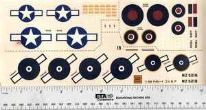 Otaki #OT2-27 Chance Vought F4U-1 Corsair 1/48 Scale Model Decal - Picture 1 of 1