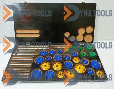 43x KIT D'OUTILS DE COUPE DE SIÈGE DE SOUPAPE POINTE EN CARBURE LS1,LS2,KOHLE... - Photo 1/4