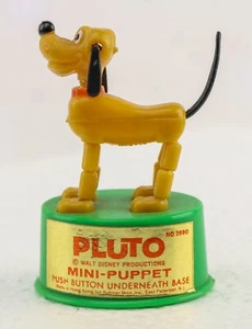 PLUTO MINI-PUPPET Push Button KOHNER BROS. No. 3990 ©Walt Disney Productions - Picture 1 of 13