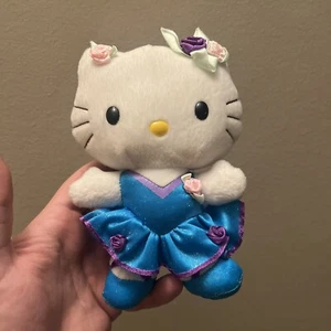 2004 Sanrio Plush Hello Kitty Ballerina 7" Teal Outfit Rare - Picture 1 of 5
