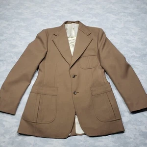Vintage Levis Panatela Blazer Jacket Mens Medium Brown Two Button - Picture 1 of 13